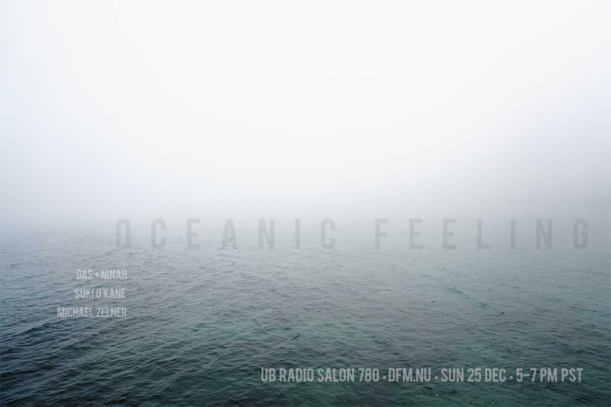a fog-shrouded horizon on the open sea